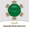 Exquisite Disposable Round Plastic Tablecloths – 6 Pack 84" Disposable Table Cloths – Indoor/Outdoor Party Tablecloth – Round Plastic Table Cover for Events & Party Supplies